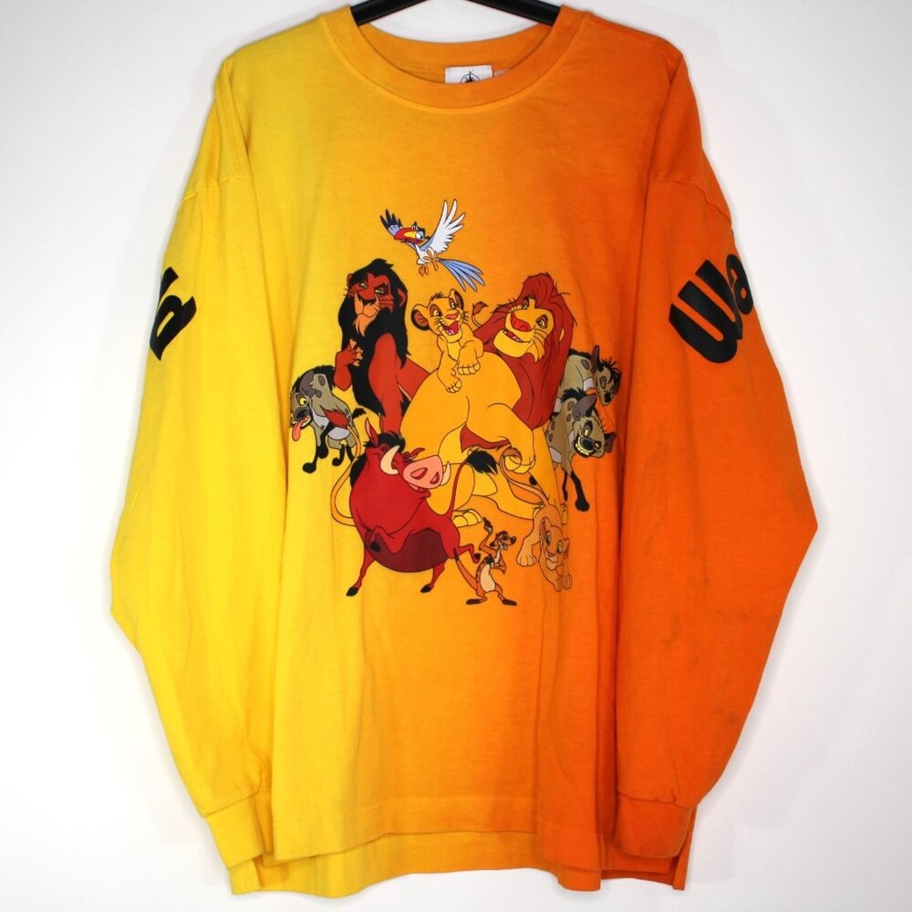 Disney World Mens Large Celebration The Lion King Puff Print Sweatshirt H926